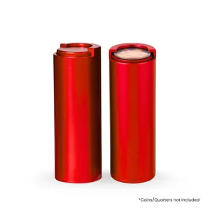 BCB Coin Holder – Coin Tube Holds 40 Plus Coins Quarter or Dollar Dispensers | Aluminum