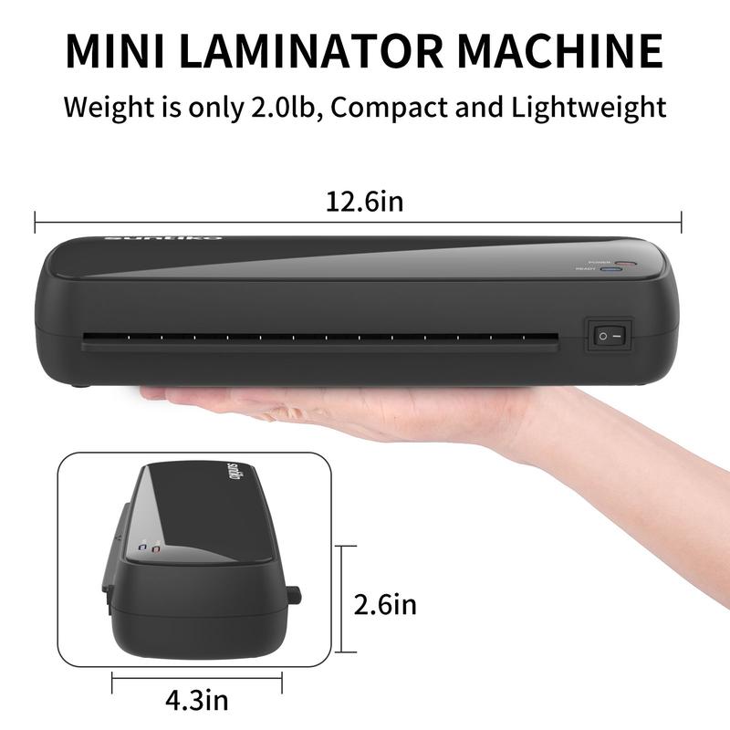Suntiko Versatile Laminator Machine with Quick Warm-Up Fast Laminating for A4/A5/A6 Documents & Photos Lightweight Compact Design for Home Office School Use