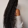 32 Inch Long Deep Wave Braided Lace Wigs for Women, Gorgeous Fashion Fluffy Wigs with Baby Hair Bangs, Bohemian Boho Style Braided Wig, Synthetic Lace Braid Wigs for Party, Daily Use, Synthetic Fiber Wig, Lace Braiding Wig