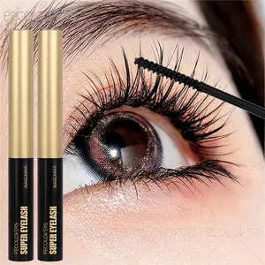 2pc Waterproof & Sweatproof Tubing Mascara, Long-Lasting Curling & Volumizing Effect, Smudge-Proof for Everyday & Special Events, Sleek Tube Packaging Clumpfree Application