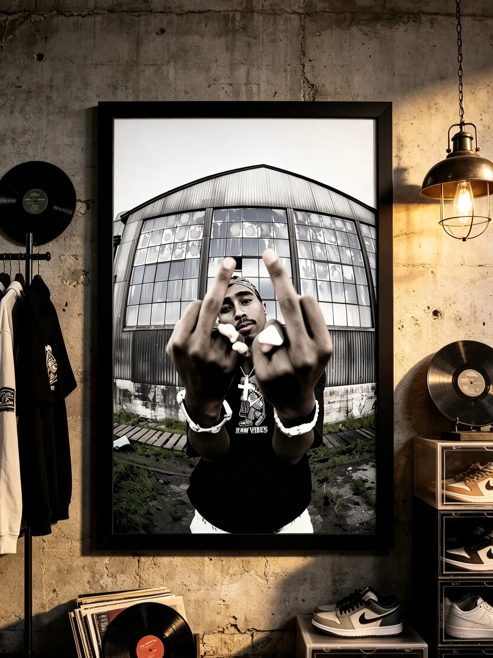 Tupac Shakur Rapper Music Canvas Poster - High-Definition Vintage Hip-Hop Wall Art, Cool Unframed Print, Home Bedroom Decor, Gift for Rap Fans, Box