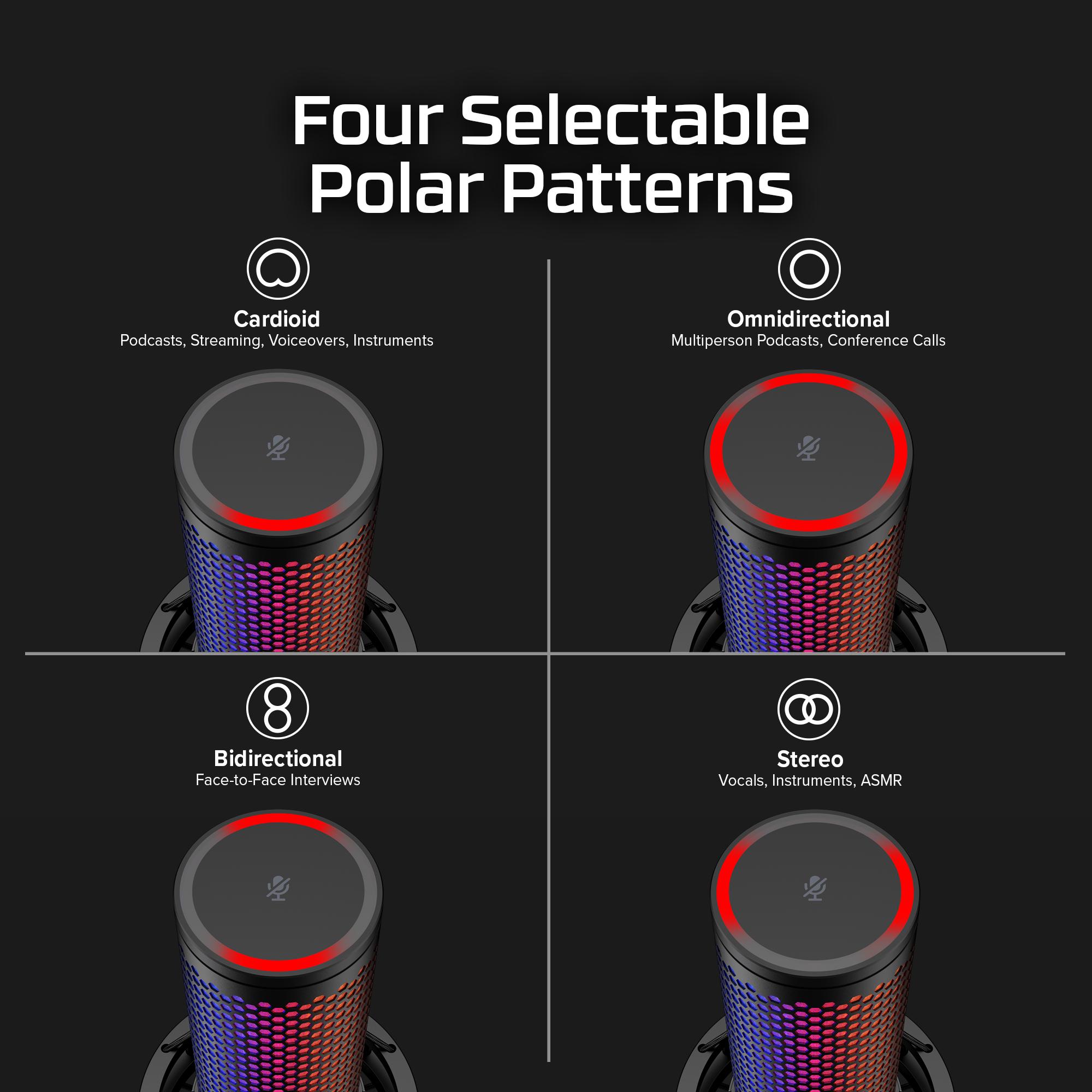 HyperX QuadCast 2 S USB Microphone with RGB Lighting, Tap-to-Mute Sensor, and Multifunction Knob for Enhanced Gaming Experience HyperX QuadCast 2 S USB Microphone with RGB Lighting, Tap-to-Mute Sensor, and Multifunction Knob for Enhanced Gaming Experience