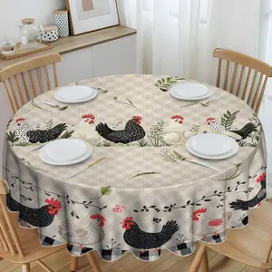 1pc Fashion Creative Round Tablecloth, Digital Printing Tablecloth, Picnic Table Cover, Suitable for events, weddings, banquets, parties, outdoor gatherings, picnics and camping, parties, restaurants, kitchens, courtyards, exquisite holiday gift