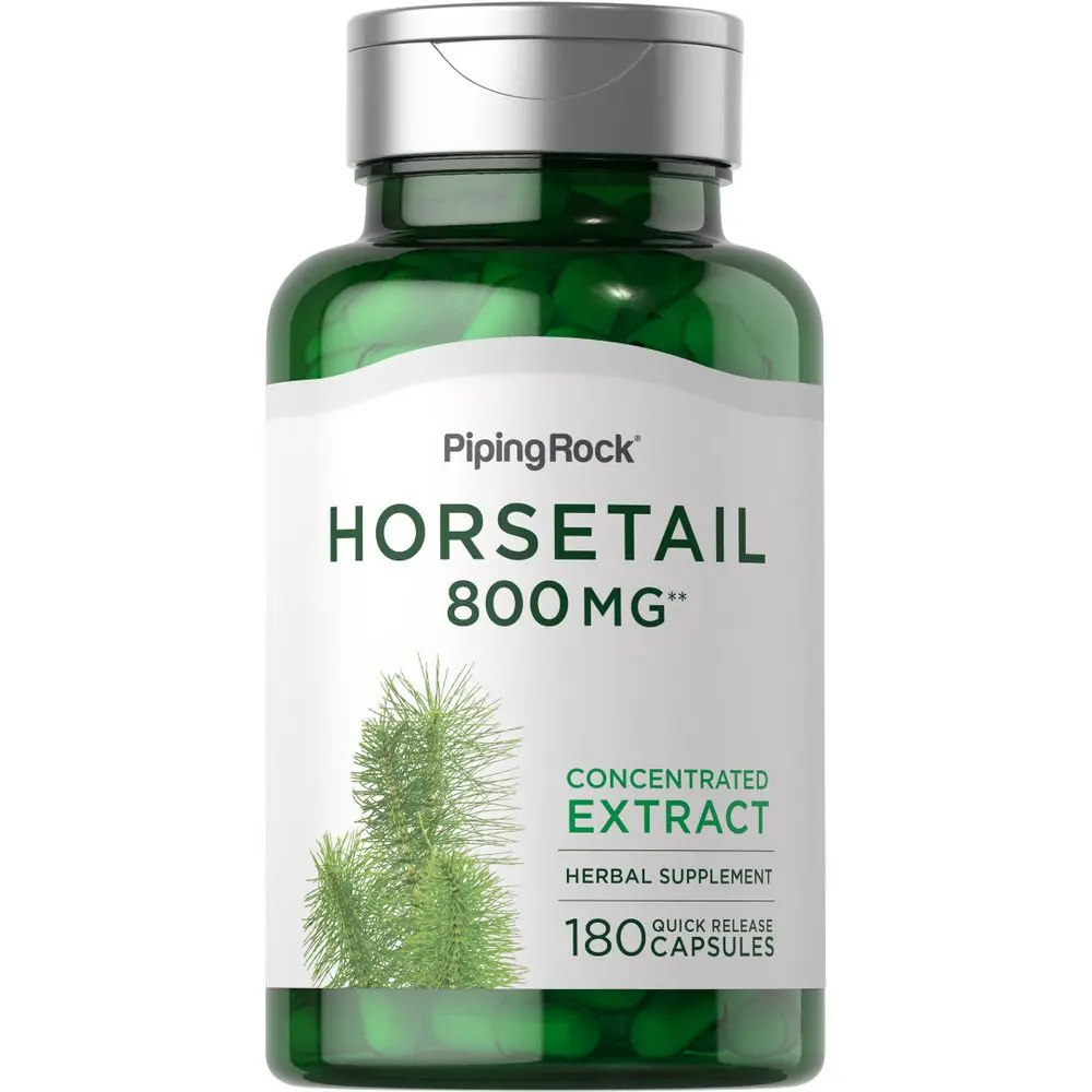 Piping Rock Horsetail Capsules 800 mg | 180 Count | Herb Extract Supplement | Non-GMO, Gluten Free