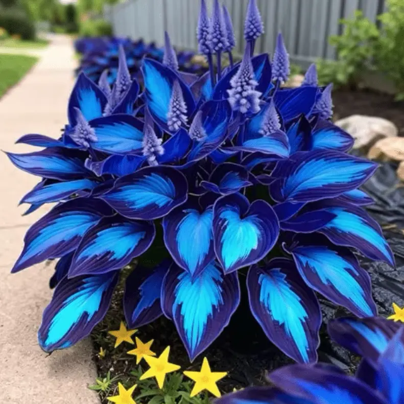 800 Pcs Blue Variegated Hosta Seeds Perennial Shade-Loving Flower Seeds for Home Garden Decor