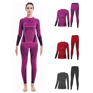 Women Thermal Underwear Seamless Set for Ski/Snowboarding, Winter Base Layers - Bamboo Blend Compression & Warmth Comfort Activewear Basic Womenswear