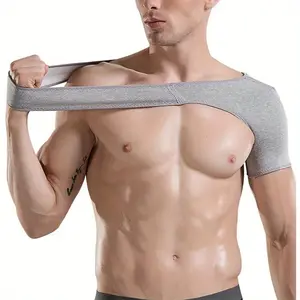 [Adjustable Compression Wrap] Breathable Adjustable Bamboo Charcoal Fiber Compression Wrap Strap for Shoulder & Back Support |   Elastic Polyester with Hook-and-loop Fastener Closure, Hand-Washable, Ideal for Weightlifting