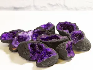 Assorted Small Purple Dyed Geode