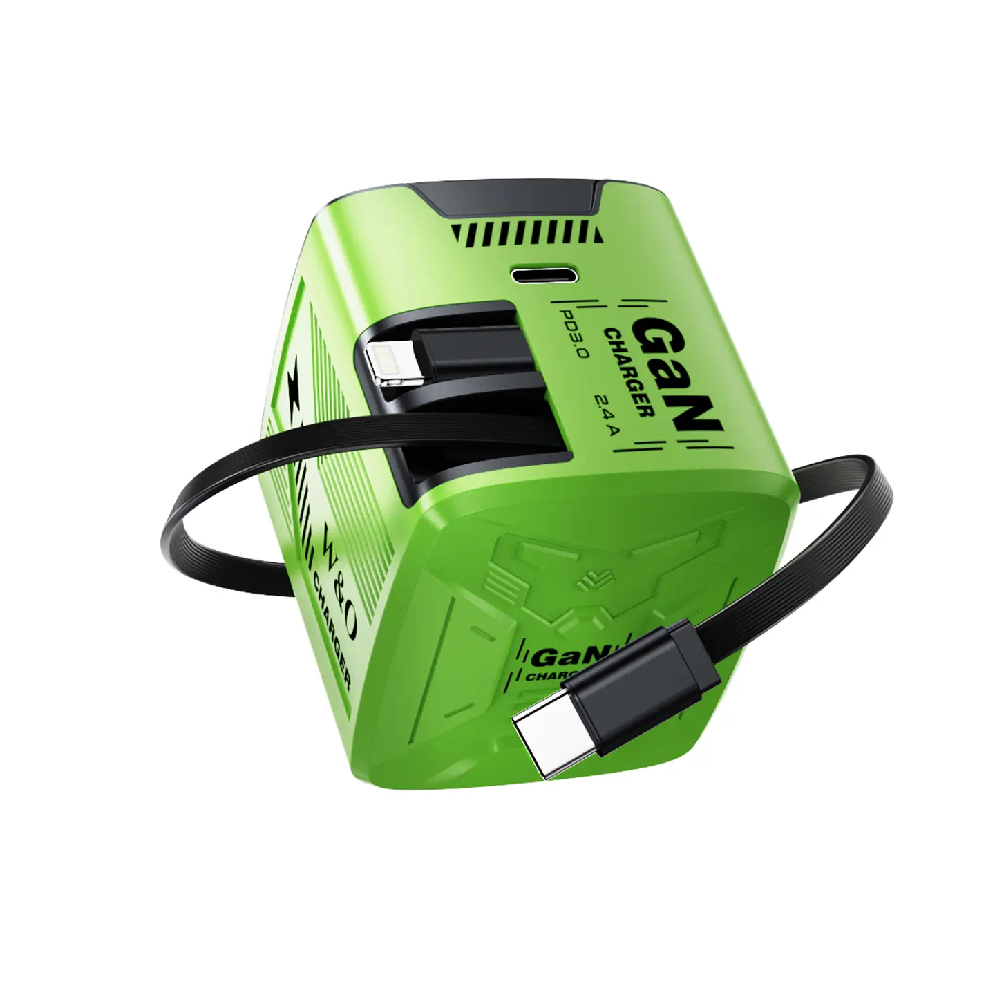 F5-GREEN (1.2m retractable cable)