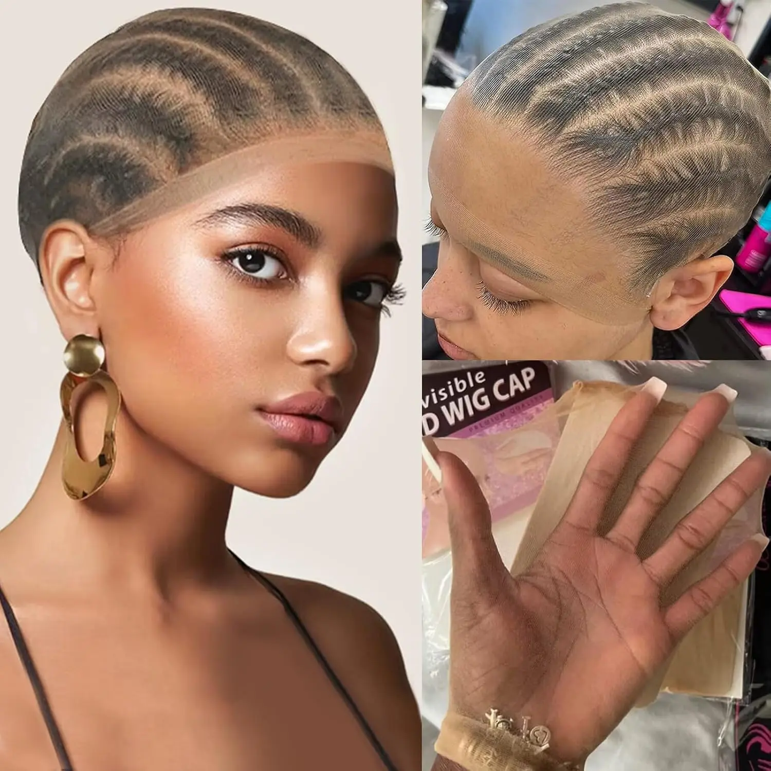 Hd Wig Cap 1PCs, Thin Invisible Wig Cap for Women,Transparent and Breathable Bald Cap for Wig
