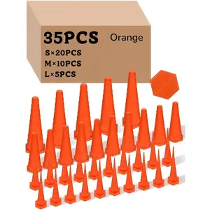 35 Pieces Hydraulic Oil Hose Dust Caps and Plugs Set, Multi-Pack Sealing Caps in Large, Medium, and Small Sizes, Drip-Hose End Covers for Maintenance and