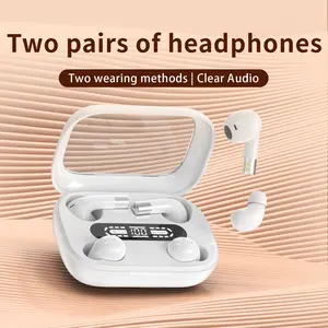 2 Pairs 4 Pcs Wireless Earbuds, Invisible Sleep Headphones, 48H Long Battery, Ultra Comfort for Side Sleepers,Bluetooth 5.4 Earphones for Couples