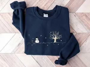 Let It Snow Sweatshirt, Snowman Christmas Sweatshirt, Cozy Winter Crewneck, Cute Holiday Shirt for Women