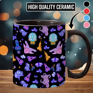 Funny Mug Cottagecore Occult Hidden Pattern Ceramic Coffee Mug  - scs11395