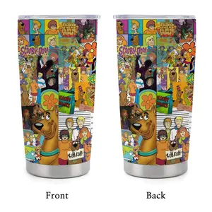 Scooby-Doo & Friends 20oz Car Thermos Mug is a durable insulated mug suitable for both hot and cold drinks, ideal for home, office, travel, and fan parties