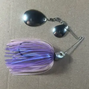 074 Custom Bingo Spinnerbait, 1/2oz Morning Dawn Double Colorado Nickel/Nickel Blades with Brass Base, 80-Strand Tournament-Grade ProUmbrella Skirt, Hand-Crafted Premium Components in Texas, USA.