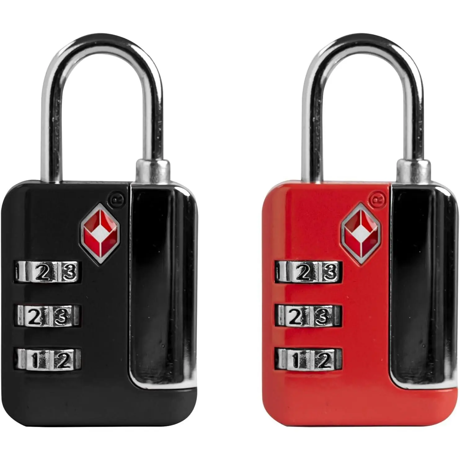 Zinc Alloy TSA-Approved 3-Digit Keyless Padlocks - Lightweight, Compact, Customizable Combination Anti-Theft Locks for School Lockers, Suitcases