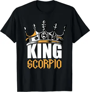 100% Cotton Scorpio Birthday Gifts - King Scorpio Zodiac T-Shirt T-Shirt