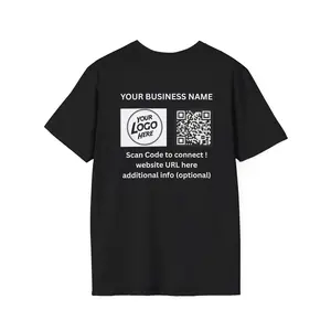 Custom QR code Business Shirt, Personalized Logo Website Tee