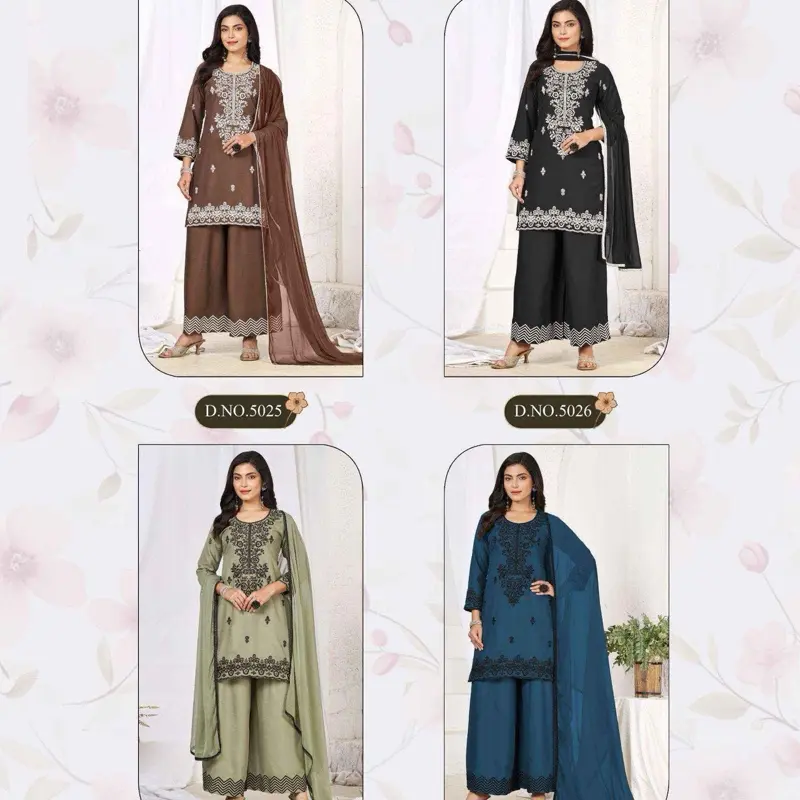 Blue Hills Shifa Exclusive Designs 3 Piece Palazzo Suit Catalog Suppliers