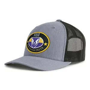 FIJI 6-Panel Curved Bill Trucker Snapback Hat with Mesh Back