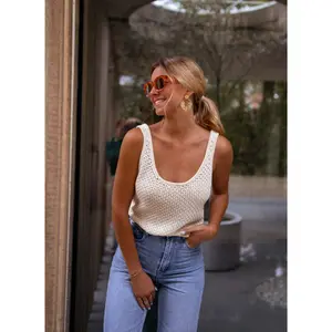 Ecru Crochet Camil Top