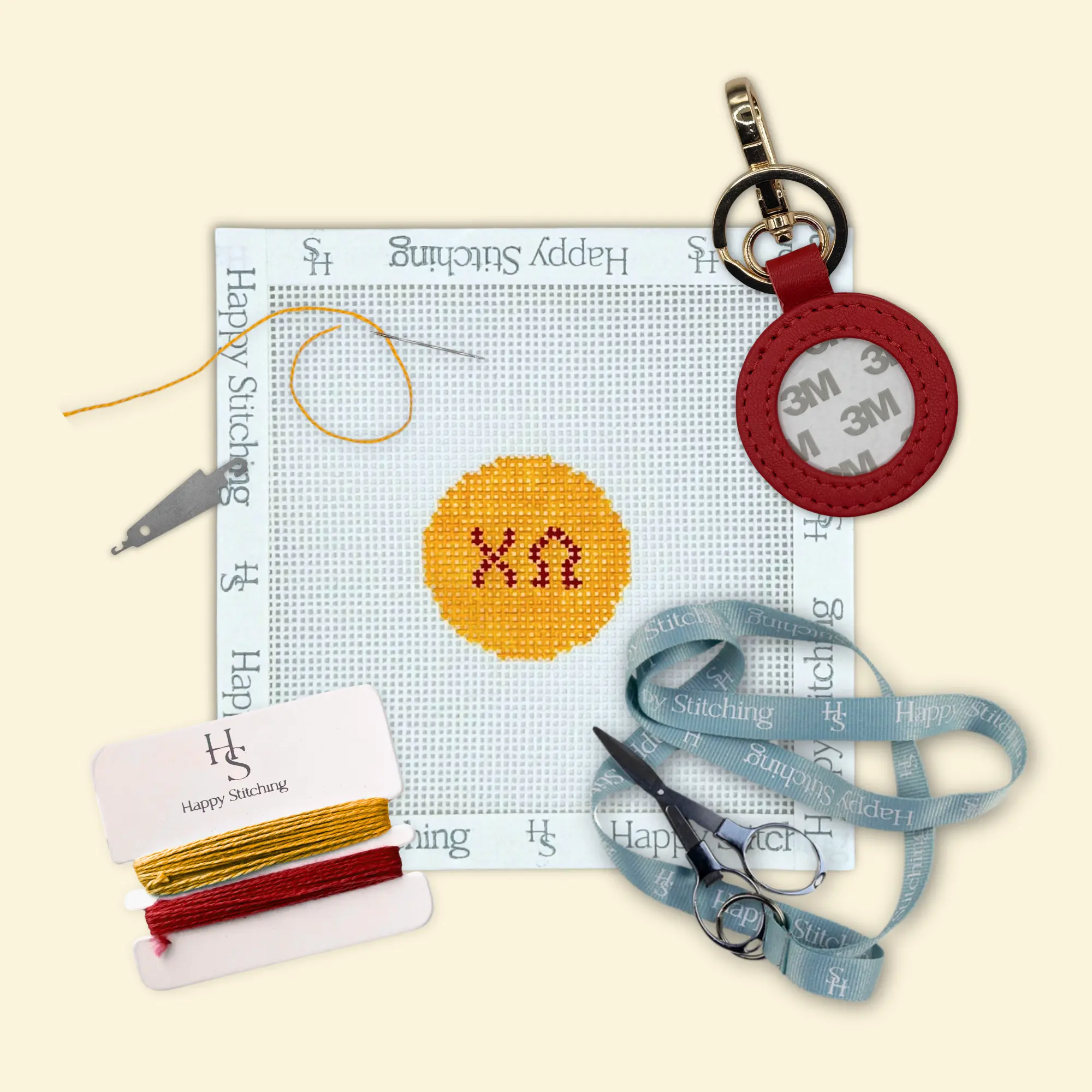 Chi Omega Key Fob Needlepoint Kit