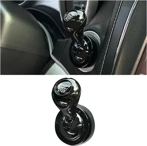Car Joystick Push to Start Button Cover, Carbon Fiber Cool Metal Vehicle Engine Starter Stop Button Rocker, Auto Interior One-Touch Push to Start Protector