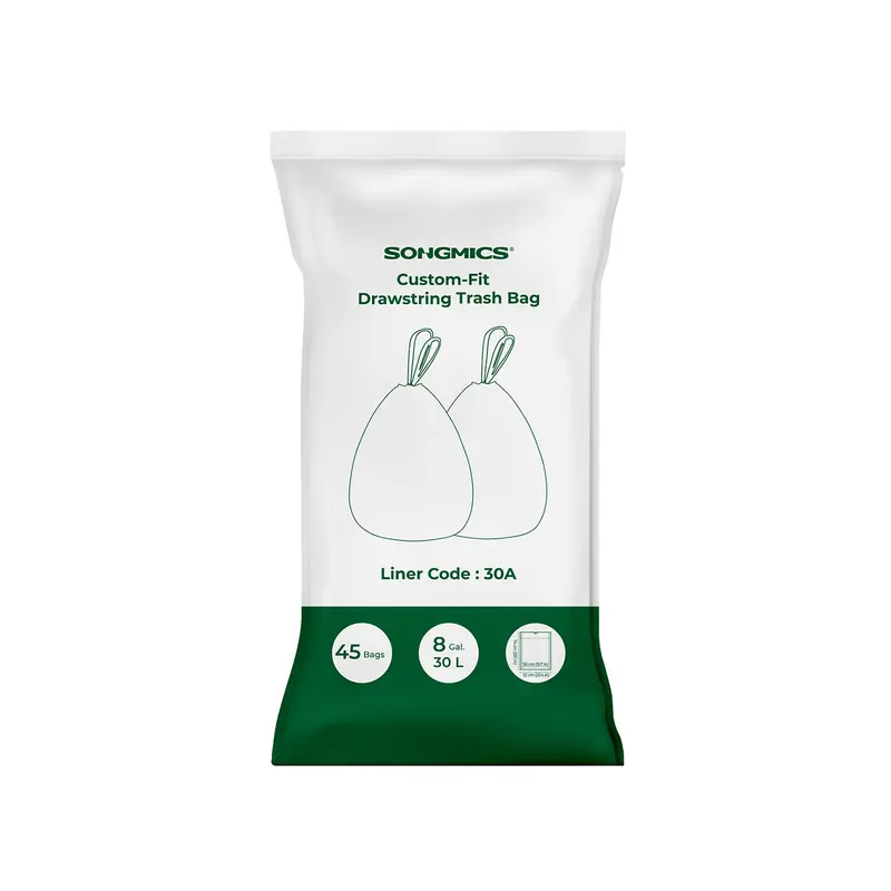 8 Gallon Drawstring Trash Bags for Dual Trash Can
