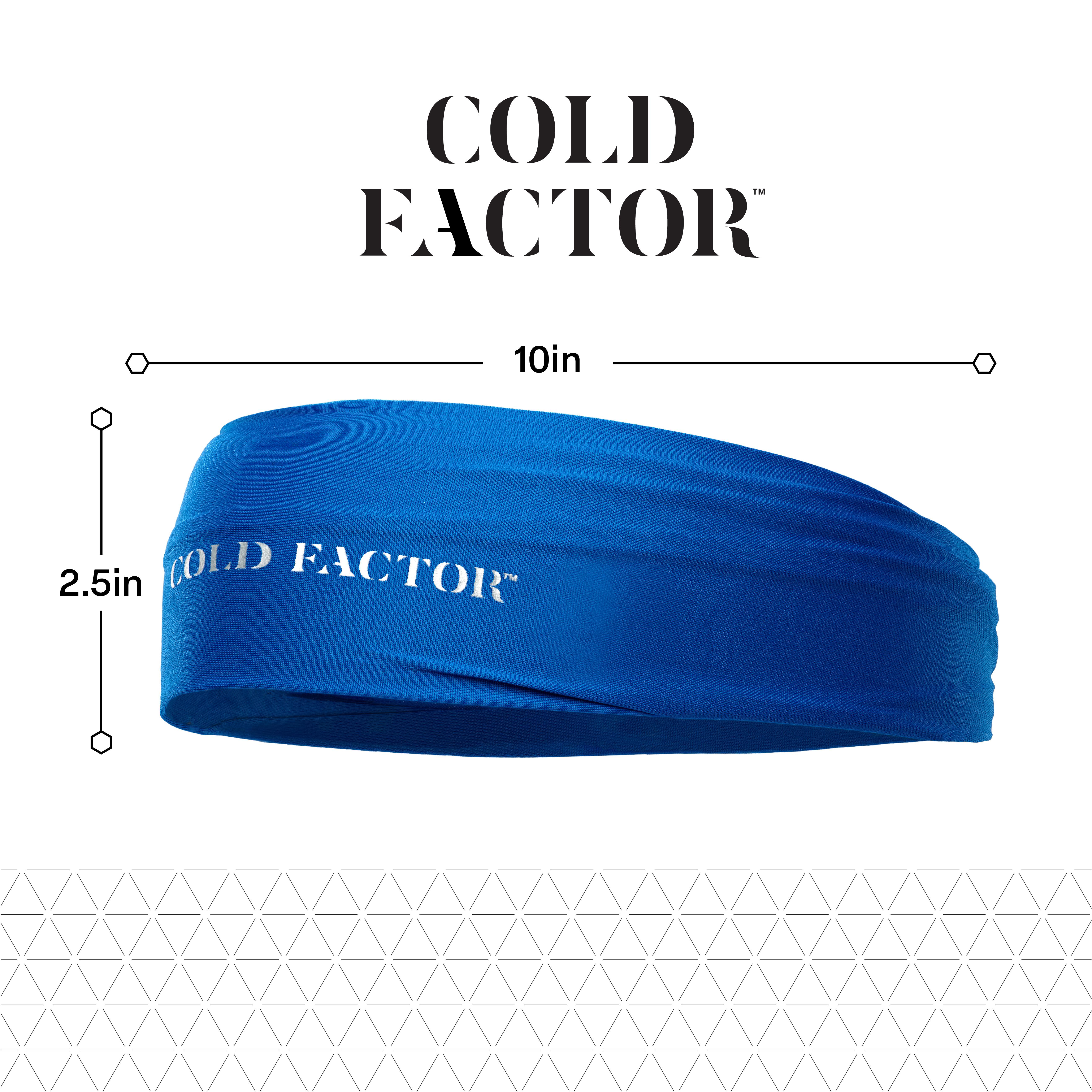 COLD FACTOR Cooling Headband 3-Pack - Instant Chill & Sweatproof, No-Drip Fit for Enhanced Performance, Sweat-Wicking, Reusable & Machine Washable