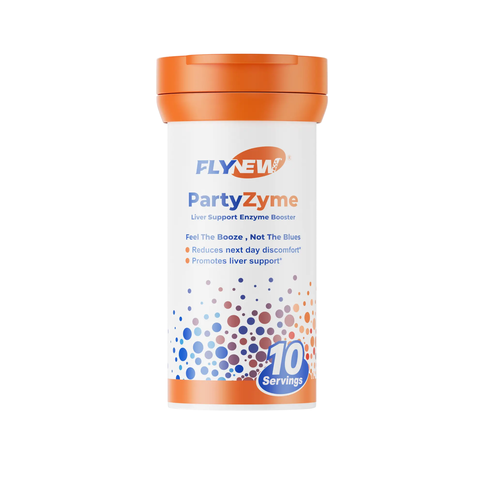 FlyNew PartyZyme Liver Support Enzyme Booster Tablets - NSF Certified, Nadh-Base Gluten-Free Proprietary Blend Supplement for Hangover Relief, Energy & Liver Detox