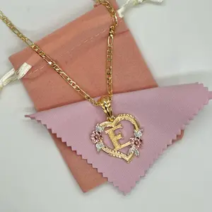 E in Heart Necklace Female