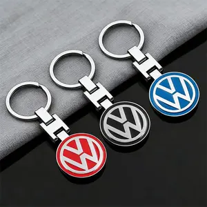 Car Emblem Keychain H Buckle Double-sided Key Ring Auto Badge Decoration Accessories For Volkswagen ID Golf Touareg Passat CC Polo Arteon Jetta Atlas Variant Taos Amarok Tiguan up! Nivus Taigo Caddy Sharan Beetle Touran Scirocco GTI Transporter Caravelle