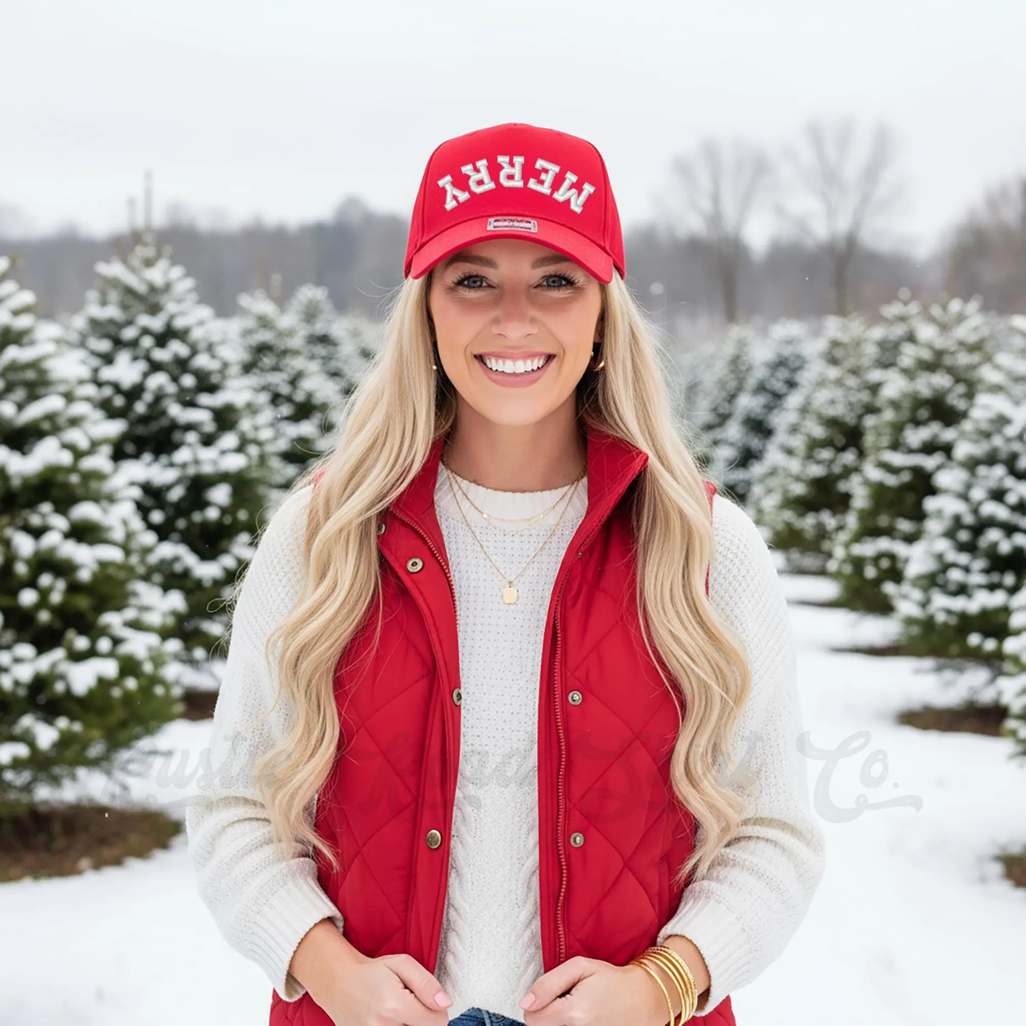 Merry Trucker Hat, Christmas Embroidered Hat, Christmas Trucker Hat, Funny Christmas Gift, Trending Trucker Hat
