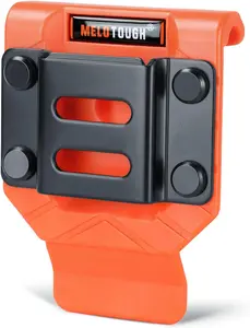 MELOTOUGH Drill Holder for Tool Belt – Orange ABS Holster, Rivet-Reinforced, Fits 2.7" Belt, Clip for Impact Driver, Tape Measure