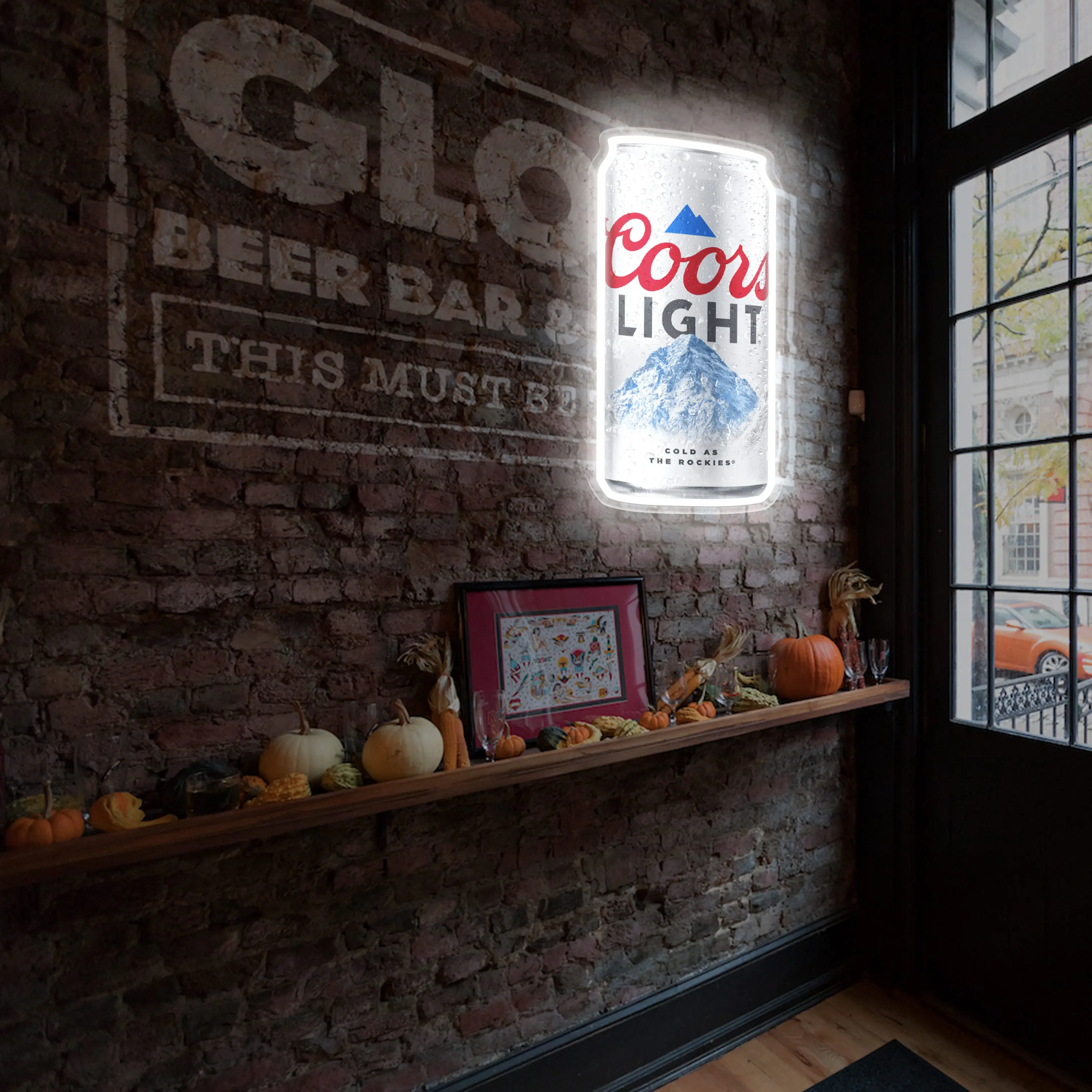 Blue Mountain Coors Light Neon Sign Cool Beer Bar WALL Decor Man