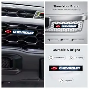 LED Car Front Hood Grille Emblem Light Illuminated Badge Decoration Lamp Compatible with Chevrolet Silverado Equinox Trax Camaro Colorado Tahoe Suburban Trailblazer Blazer Traverse Malibu