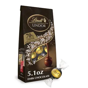 Lindt Lindor 70% Extra Dark Chocolate Candy Truffles, 5.1 oz. Bag Lindt Lindor 70% Extra Dark Chocolate Candy Truffles, 5.1 oz. Bag