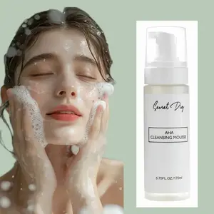 Secret Dig.AHA Cleansing Mousse, Formulated With Hyaluronic Acid, GLYCOLIC ACID, & MALIC ACID, Gentle AHA Exfoliating Face Wash Smooths & Softens Skin, Non Comedogenic & Fragrance Free, 5.75FL.OZ