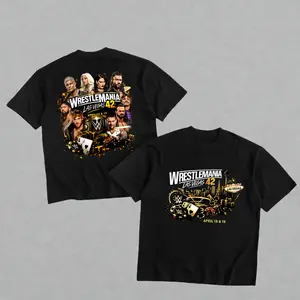 [WWE] WrestleMania Las Vegas 42 WWE Graphic T-Shirt,  Roman Reigns Cody Rhodes Rhea Ripley Seth Rollins Wrestling Fan Tee,WrestleMania 42 Vegas Event Shirt, Pro Wrestling WrestleMania Fan Gift Tee