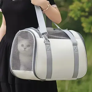 Portable Pet Cage, Animal Carrier 16.54inx10.24inx9.45in, Zipper Closure, Suitable for Cats and Small Dogs, Large Space, Comfortable Cat Bag