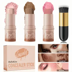 Concealer Foundation Stick - A multi-functional concealer and highlighter stick that effectively covers acne marks, sculpts the nose contour, and creates a flawless complexion - a versatile beauty tool for a holiday-ready look.