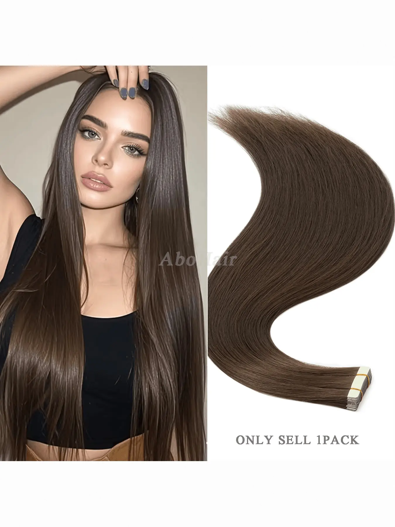 50 G 20 inch Tape in Synthetic Hair Extensions,20 pcs Invisible Tape in Hair Extension, Synthetic Hairpieces, Synthetic Fiber Extensions, Gifts for Women, Party, Halloween, Cosplay, Music Festival, Daily Use