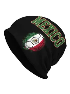 1 PieceHat Mexico Mexican Soccer Tournament Game Autumn Spring Caps For Men Women Skullies Beanies Ski Caps Soft Bonnet Hats