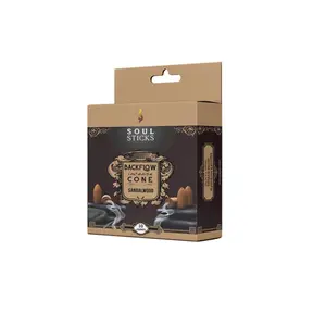 Soul Sticks Backflow Incense Cones - Sandalwood Scent 10 Cone Box