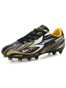 Unisex Professional Ag Soccer Cleats, Outdoor Sport Football Boots, Long Studs, Low Top, Artificial Grass, Tpu, Anti-Slip, Lightweight Comfort