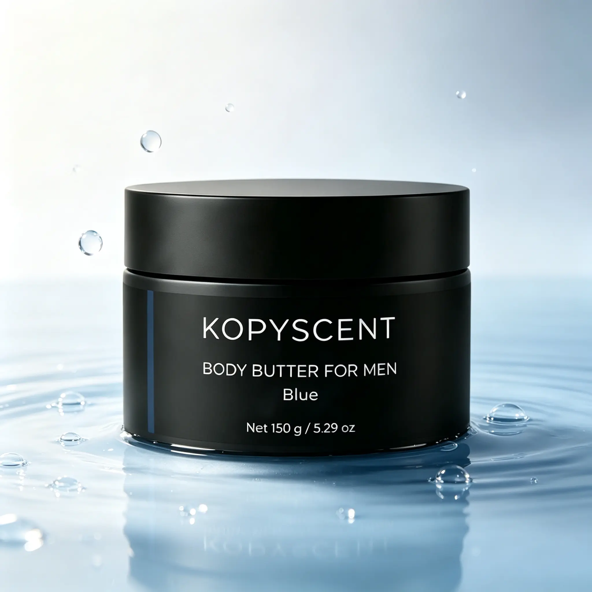 Men's Hydrating Body Butter, 150g - Daily Body Care Moisturizer with Fresh Blue Fragrances for Nourished, Smooth Skin, Hydrate