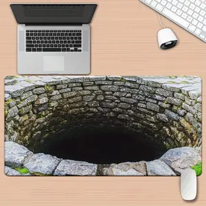 1pc Stone-Lined Circular Tunnel Patterns HD Printed Pad for Desk, Multi-Functional XXL Mousepad, Keyboard Gaming Mouse Mats, Office Computer PC Gamer Desk Mat.Gifts for Family and Friends