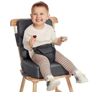 Toddler Booster Seat for Dining Table, Adjustable Kids Breathable Booster Seat for Kitchen, Beige