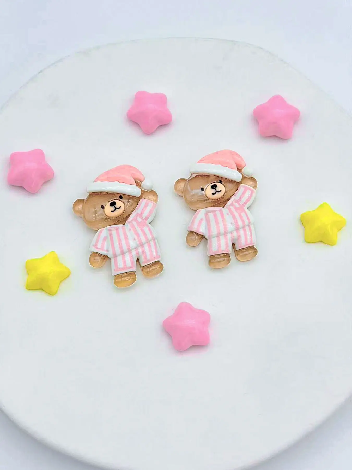 Bear Animal Shoe Charms, Resin Material, Perfect for Crocs, Cute Decoration, Girl's Gift, 10-Piece Set, Fun Accessories, Decorative Shoe Accessories, Shoe Embellishment Set